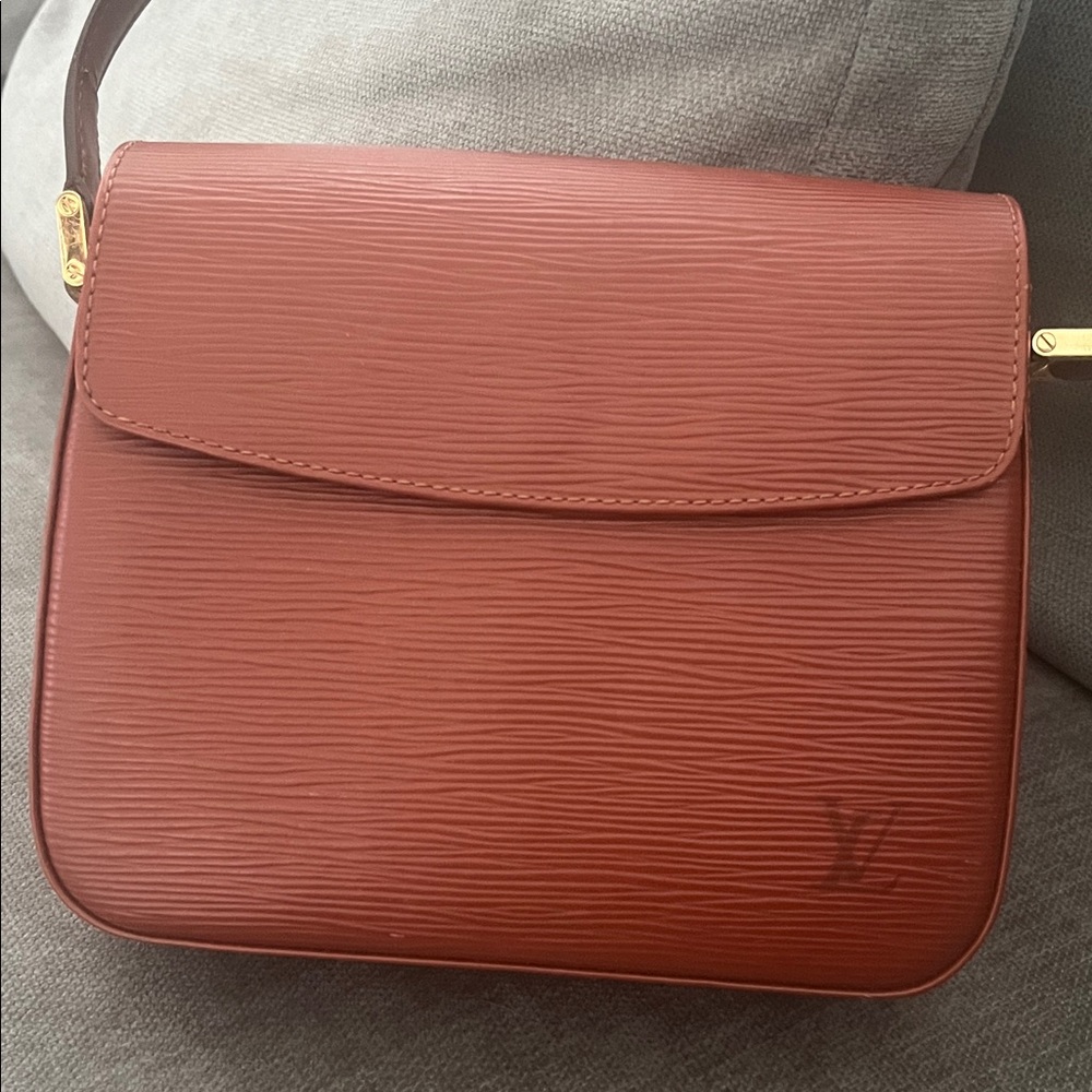 LV Epi Leather Brown Shoulder Bag